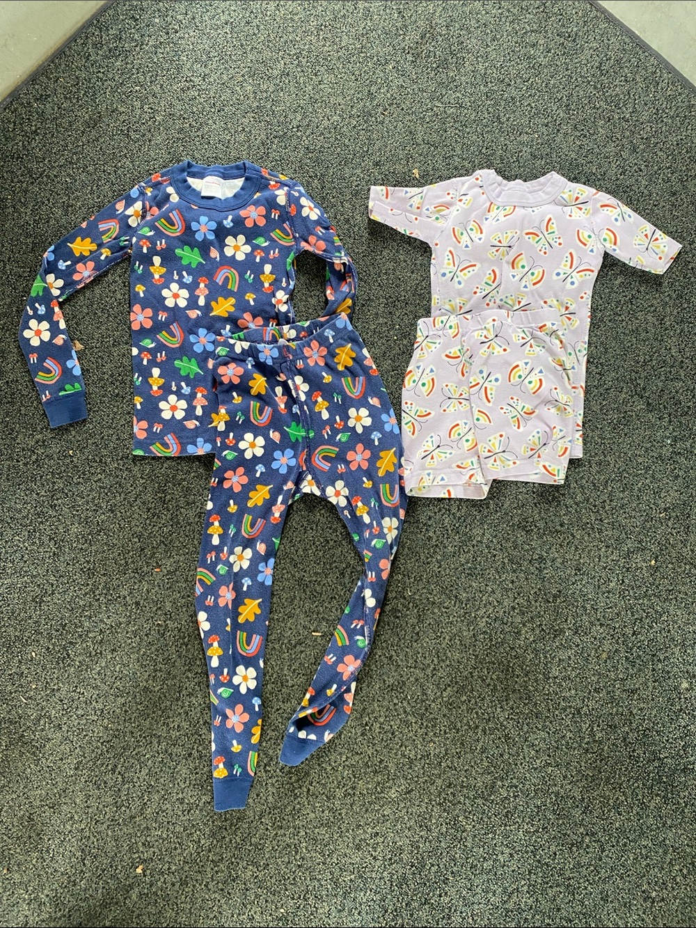 Hanna Andersson PJ bundle -Kids Floral & Rainbow Pajama Set